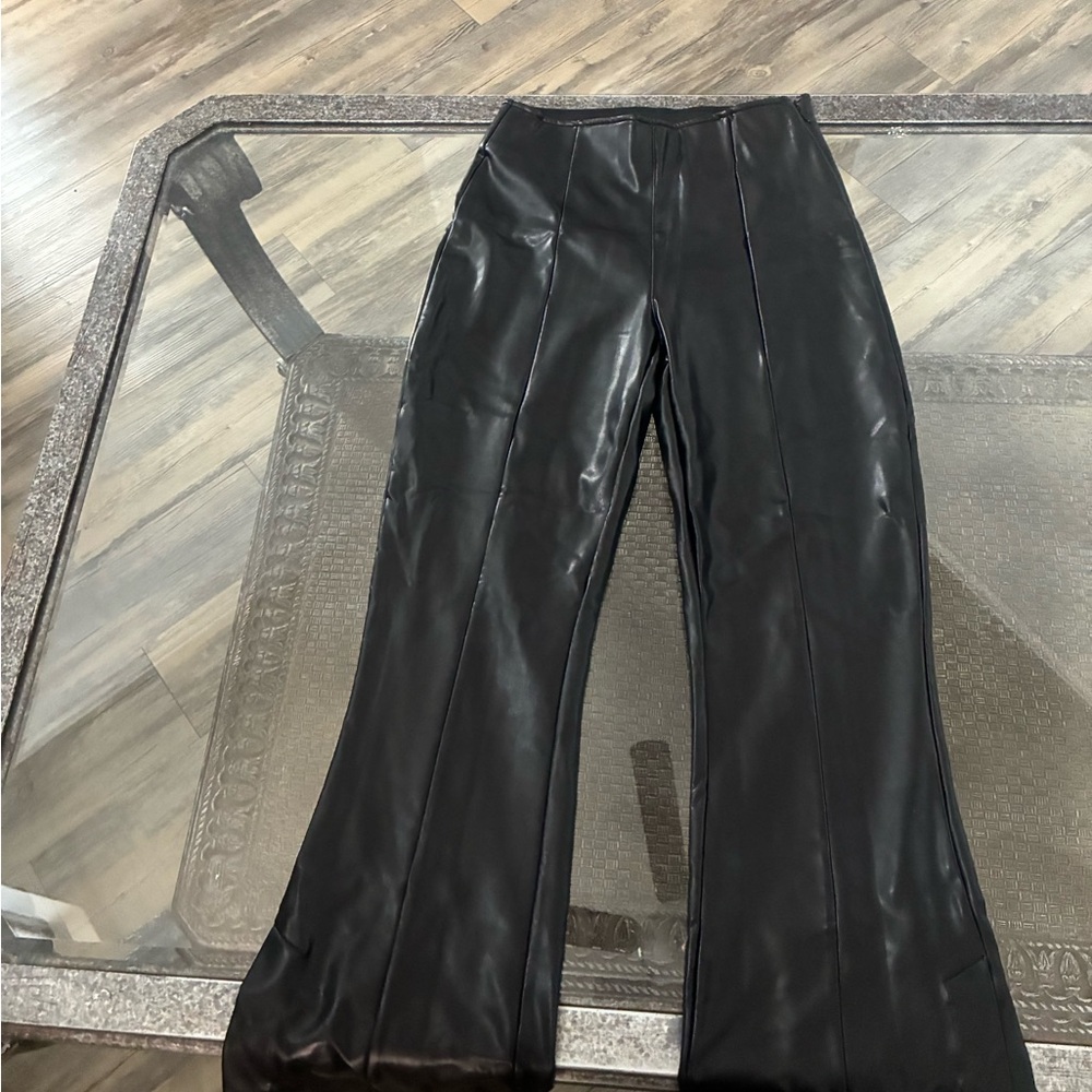 Abercrombie & Fitch Black Vegan Leather Pants